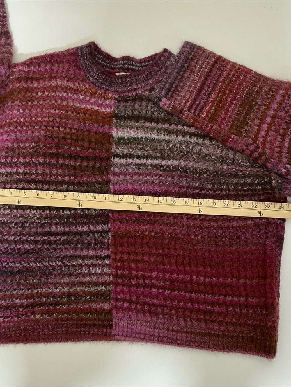 Madewell Marled Purple Crewneck Sweater - Picture 7 of 8
